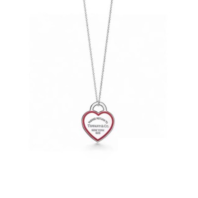 TIFFANY BORDER HEART TAG PENDANT